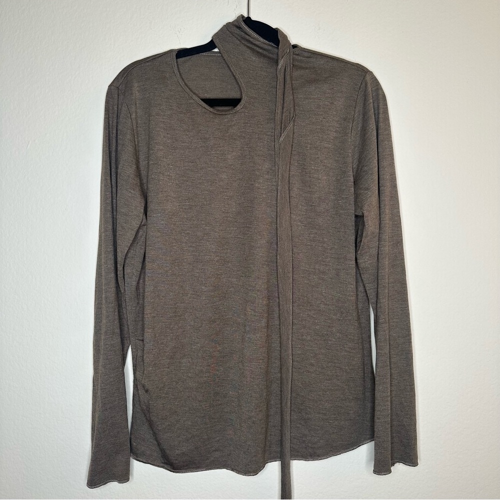 Brown Long Sleeve with Scarf